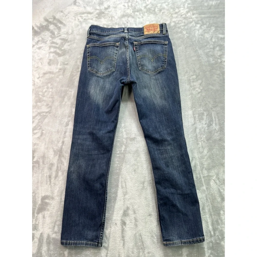 Levis 511 Slim Fit Jeans Mens Sz 30x30 Blue Distressed Denim Guys Work Pants